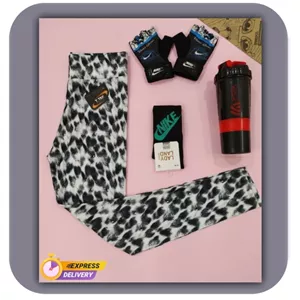 لگ اسپرت کمرگنی ورزشی زنانه فلامنت مدل سیاه سفید کد T.t-008