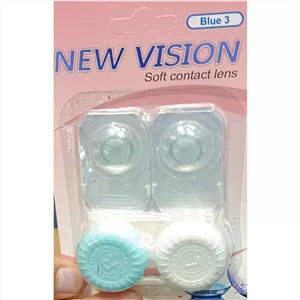 لنز رنگی نیوویژن New vision اورجینال مدل 500 ساعته رنگ آبی 3