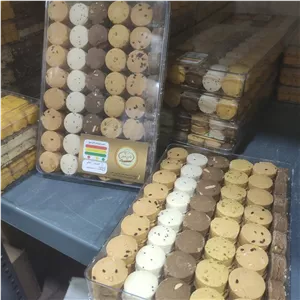شیرینی نخودچی سه رنگ بزرگ کریستال، 530 گرم ، وانیل، کاکائو و زعفران