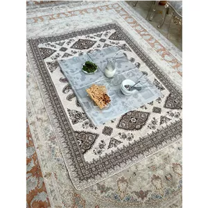 زیر سفره طرح ترنج مخمل ابریشم 3 متری رنگبندی 