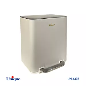 سطل زباله چهارگوش 20 لیتر سفید یونیک UN-4303