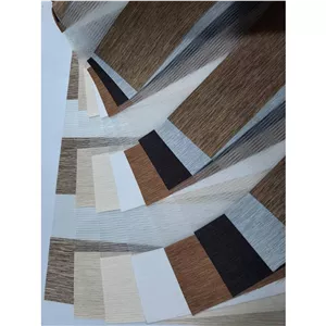 پرده زبرا طرح چوب با رنگبندی کامل