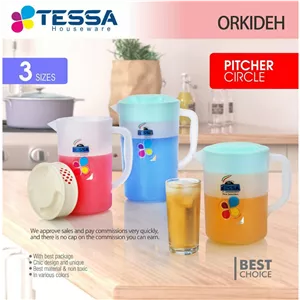پارچ بزرگ ارکیده شفاف TESSA