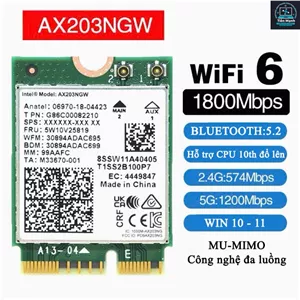 کارت وایرلس لپ تاپ Intel AX203NGW Wi-Fi 6 M.2 CNVio2