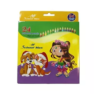 مداد رنگی 24 رنگ جعبه مقوایی اسکول مکس