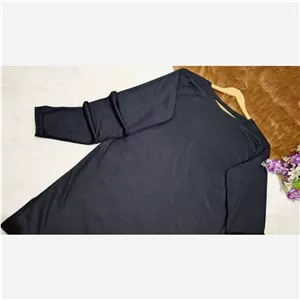 زیر سارافونی آستین دار نخی اسپان رنگ مشکی سایز 1 و 2
