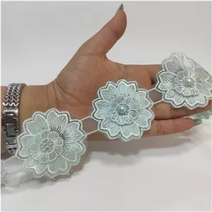 نوار یراق گل مروارید دار کد8097