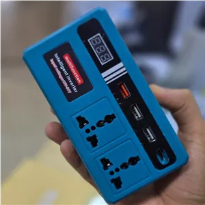 اینورتر شارژی هوشمند تبدیل برق 220 ولت LYXUN نسخه دو باتری 128VF (دو پریز)