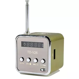  رادیو مینی دیجیتال Td V26، بلندگوی کوچک قابل حمل، باتری و برق، پخش کننده موسیقی استریو Mp3 Mp4، پخش کننده FM