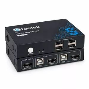 سوییچ KVM دو پورت Steetek با اتصال HDMI و هاب USB 2.0