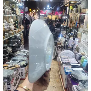 بشقاب نیم گود لب طلای پردیس چینی 