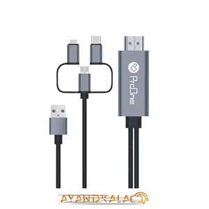 کابل تبدیل Micro-USB  Type-C  Lightning به HDMI پرووان PCH70