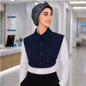 یقه حجاب دکمه فلزی سرمهای