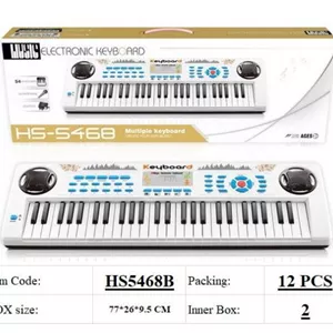 ارگ پیانویی الکترونیکی 54 کلید مدل HS-5468 همراه میکروفون و آداپتور ایتم 5460 5468