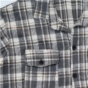 شکت پشمی مردانه چهارخونه پاییزه طوسی سایز 2XL و 3XL