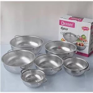 آبکش شبکه ریز 6 تیکه پایه دار دسینی