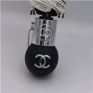چتر اتوماتیک برند چنل CHANEL ضد باد با پارچه نانو و جعبه کادویی رنگ کرم نخودی