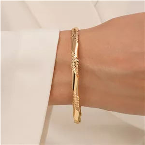 النگو فیوژن زنانه سایز 3 ضمانتی 5میل طلایی