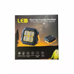 نورافکن دستی شارژی و خورشیدی مدل LED-114 با نور مهتابی و آفتابی