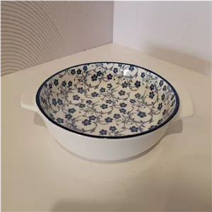 کاسه دودسته چینی گل آبی برند Danny Home