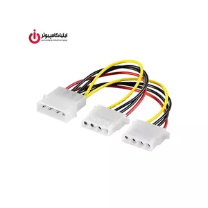 تبدیل برق پاور نر Molex به دو پورت Molex مادگی