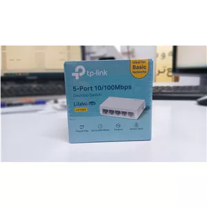 هاب شبکه TP-Link مدل LS1005 پنج پورت سوئیچ 10 100 مناسب کامپیوتر و دوربین 