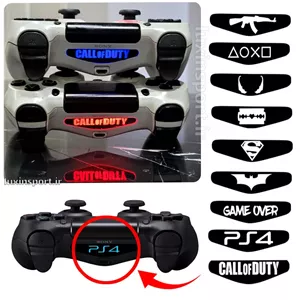 برچسب لایت بار دسته PS4 - مشکی - بسته 9 عددی