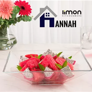 میوه خوری شیشهای مربع لیمون 