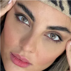 لنز شیخ امبر عسلی خاکی