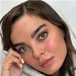 لنز مادمازل تیلور طوسی عسلی دور دار