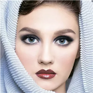 لنز آناستازیا میامی بلو آبی با ته مایه زرد بدون دور