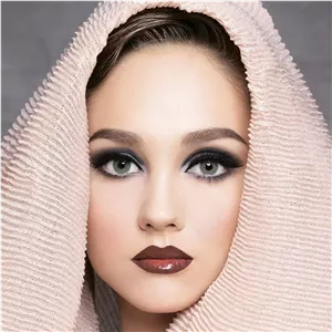 لنز آناستازیا شیکاگو گرین سبز با ته مایه ی زرد دوردار