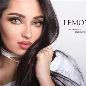 لنز لومینس لمون عسلی سبز بدون دور