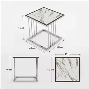 میز عسلی استیل مدل متالیکو بی RST-711-METALICO B