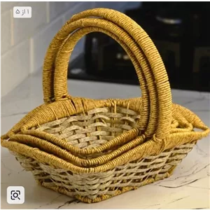 سبد حصیری نان سبزی 