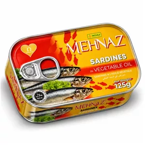 کنسرو ماهی ساردین در روغن گیاهی اندونزیای - 125 گرم