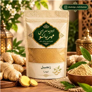 پودر زنجبیل درجه یک 100 گرمی در ادویه سرای مهربانو 