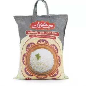 برنج پاکستانی 386 دانه سفید هم خوان 10 کیلوگرم 