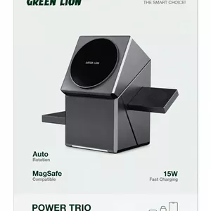 شارژر وایرلس 3 کاره GL-WC6 Green Lion Power Trio 3 In 1