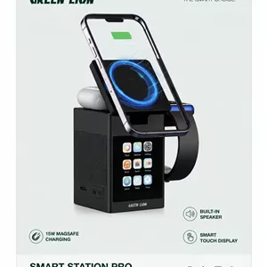 شارژر وایرلس 3 کاره GWC-7 Green Lion Smart Station Pro