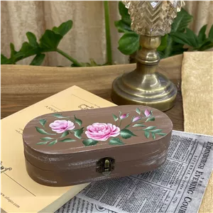 جاعینکی چوبی طرح گل نگار تماما نقاشی و هنر دست