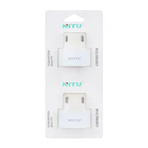 تبدیل برق 2 به 2 NITU مدل NT-A1 - سفید (بسته 2 عددی)(گارانتی6 ماه تعویض نیکان همراه)