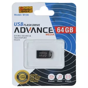 فلش مموری Advance Media USB2.0 مدل M106 ظرفیت 64GB - مشکی