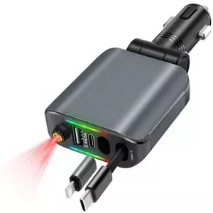 شارژر فندکی خودرو 4 کاره مدل E1