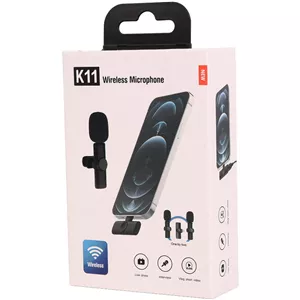میکروفن یقه ای نوع بی سیم مدل K11 با درگاه اتصال Type-C KE4