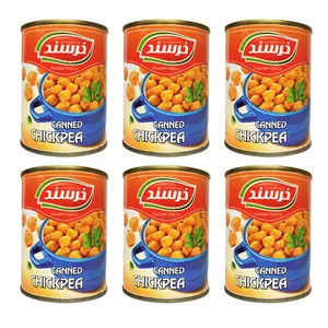 کنسرو نخود آبگوشتی خرسند – 370 گرم بسته 6 عددی
