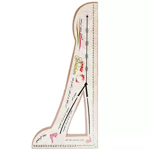 خط کش اشل (گونیا) خیاطی 1 4 مدل گلچین