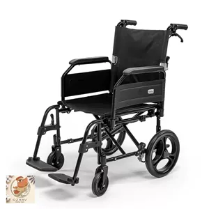 ویلچر مسافرتی سبک و تاشو AL863-12 ترمز دار سایز X46 کفی برزنتی