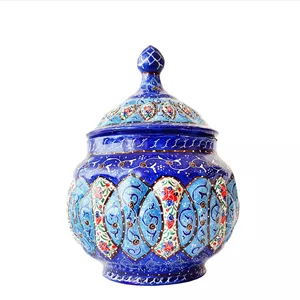 قندان میناکاری ارتفاع 13 سانتی متر