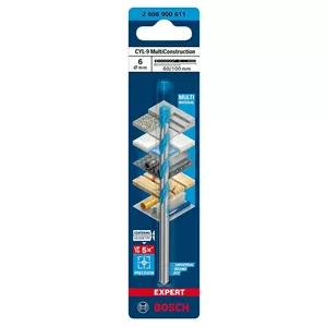مته الماسه همه کاره بوش مدل Multiconstruction کد 2608900611 سایز 6 میلی متر